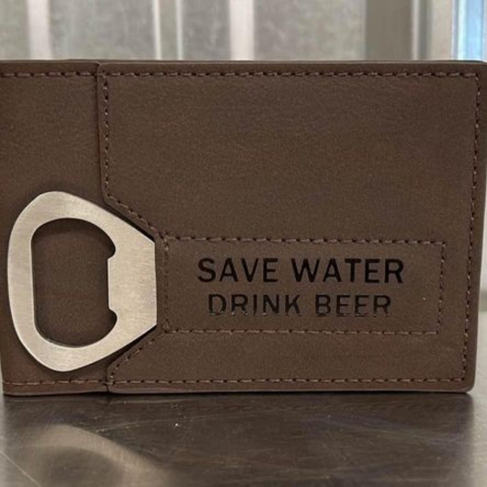 Save Water Drink Beer Bottle Opener with Wallet